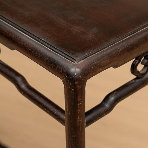 清 红木圆材拦水线如意卡子花香几 商品图2