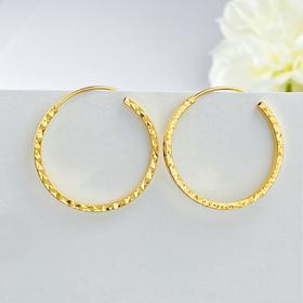 【限时克减150元】足金999 5G黄金光面侧边车花耳圈(AG5GES00100)（预售产品下单后不退款不退货不换货不补差价）（预售产品下单后不退款不退货不换货不补差价）