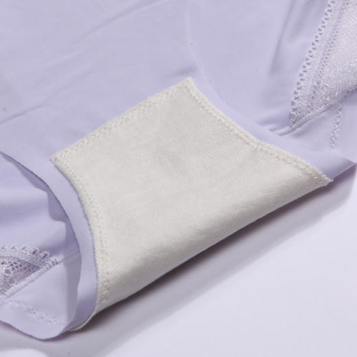 都市丽人基础系列薄透丝滑内裤女随意裁女士内裤速干中腰平角内裤LK42A8 商品图5