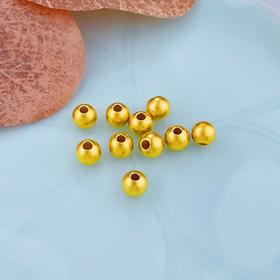 【限时克减150元】【转运珠】足金999 【无成色字印】古法散珠转运珠约3.8-4.2mm圆珠佛珠转运珠光珠/10粒(OGFSC00031)（预售产品下单后不退款不退货不换货不补差价