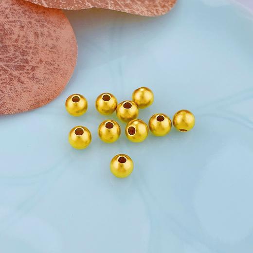 【限时克减150元】【转运珠】足金999 【无成色字印】古法散珠转运珠约3.8-4.2mm圆珠佛珠转运珠光珠/10粒(OGFSC00031)（预售产品下单后不退款不退货不换货不补差价 商品图0