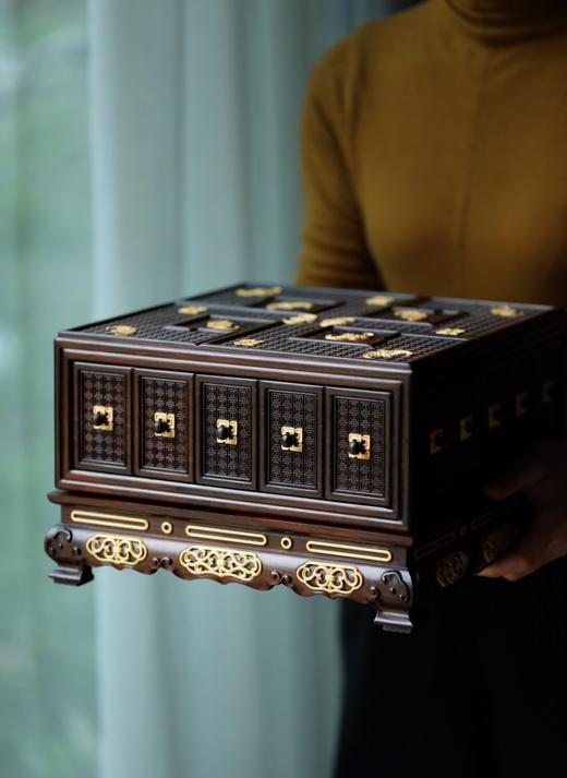 万字有福°酸枝×瘿木多宝盒 商品图1