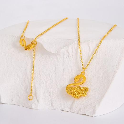 【限时克减150元】足金999 5G黄金镂空绕线天鹅17-18寸调节套链(AG5GTL00056)（预售产品下单后不退款不退货不换货不补差（预售产品下单后不退款不退货不换货不补差 商品图0