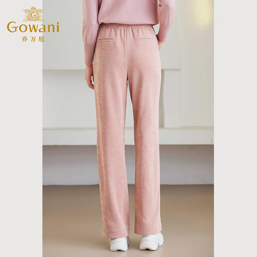 Gowani乔万尼奶油白直筒裤商场同款新品时尚百搭休闲裤ET4F882 商品图6