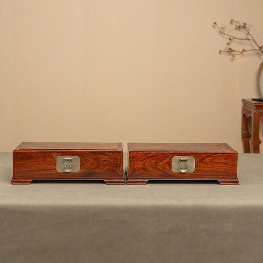 黄花梨独板文房盒（一对） 商品图0