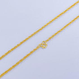 【限时克减150元】足金999.9 仿绳链项链(XL00009-04)补差价）补差价）预售产品下单后不退款不退货不换货不补差价