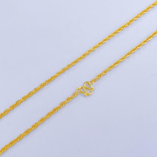 【限时克减150元】足金999.9 仿绳链项链(XL00009-04)补差价）补差价）预售产品下单后不退款不退货不换货不补差价 商品图0