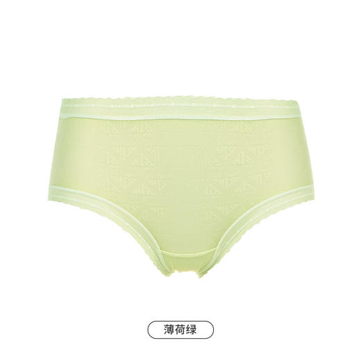 都市丽人基础系列薄透丝滑内裤女提花女士内裤速干中腰平角内裤LK42A1 商品图4