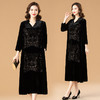 春秋新款，修身韩版百搭显瘦通勤遮肚子女装真丝绒大码连衣裙HR-JILIYA2208 商品缩略图0