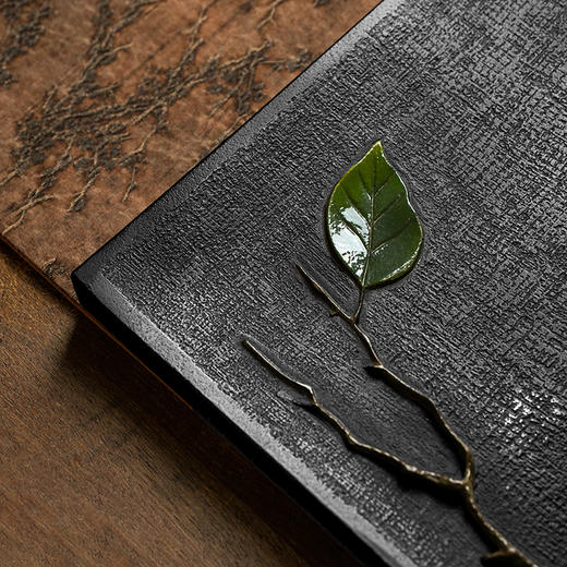 陆羽独秀茶盘高端乌金石湿泡茶台家用新中式轻奢茶具托盘石茶台 商品图2