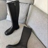 【à perles】修饰腿型！小牛皮侧拉链长筒靴【偏大半码，现货】 商品缩略图1
