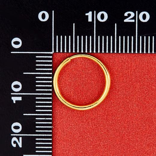 足金999.9 黄金空心光面耳圈(ES00029-06)（预售产品下单后不退款不退货不换货不补差价（预售产品下单后不退款不退货不换货不补差价 商品图2