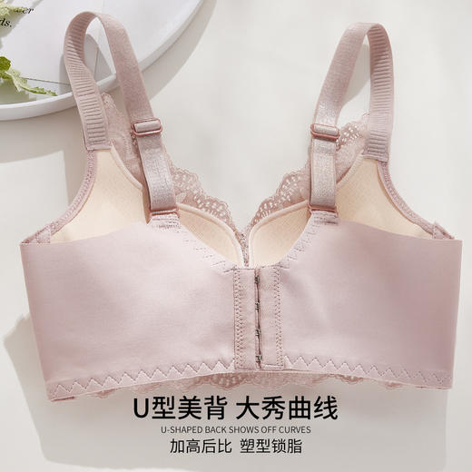 雅黛丽内衣女小胸聚拢显大性感蕾丝文胸无钢圈收副乳防下垂女胸罩 商品图6