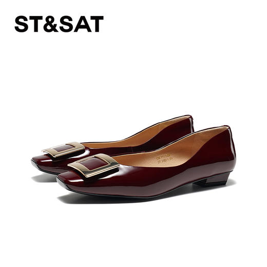 星期六优雅方头通勤低跟鞋SSC1111088 商品图12