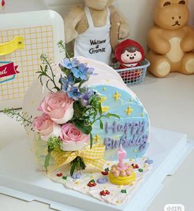 【臻品系列】---拱形蛋糕【花与你】鲜花蛋糕