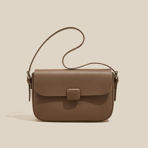 Safiya/索菲娅2024新款二层牛皮爆款时尚百搭小方包手机包女士单肩斜挎包 SF953029Y 商品图4