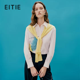 EITIE爱特爱春季新款时尚气质印花衬衫女上衣7309007