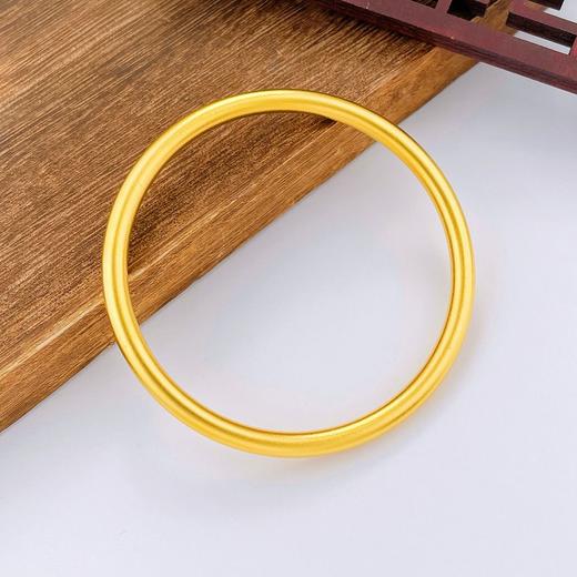 【限时克减150元】足金999.9 【油亮实心】古法传承(面宽约4.2-4.4mm)古法光圈古法素圈固口古法手镯(GFSZW00020-08)（预售产品下单后不退款不退货不换货不补差价） 商品图0