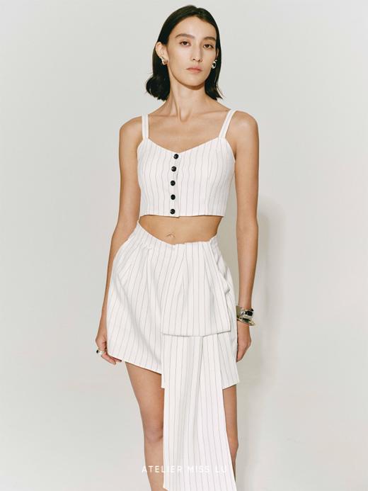 【鸢尾】造型飘片设计醋酸短裙 商品图2