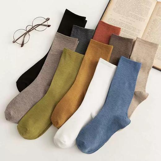 （需下单10双）【YW】无忧购（35元10双）韩版百搭ins潮日系复古堆堆袜中筒袜8006（截单后7天发货) 商品图3