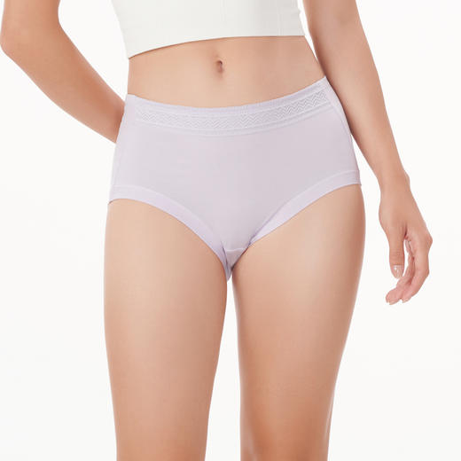 都市丽人基础系列宽版包覆内裤女棉质女士内裤中腰平角内裤LK45A3 商品图1