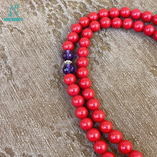 朱砂红玛瑙三圈扩香手串/项链 新年 九运红火设计 商品图3