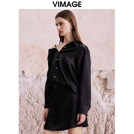 VIMAGE纬漫纪春季新款时尚大方修身显瘦通勤衬衫V2109704 商品图3