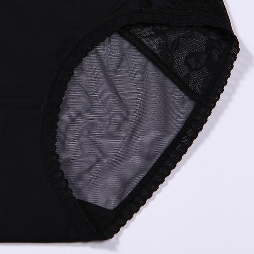 都市丽人基础系列蕾丝网布内裤女随意裁女士内裤中腰三角内裤LK42A7 商品图2