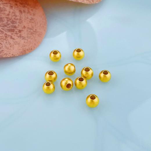 【限时克减150元】足金999 【无成色字印】古法散珠转运珠约4.7-5.1mm圆珠佛珠转运珠5mm光珠/10粒(OGFSC00030)补差价）预售产品下单后不退款不退货不换货不补差价 商品图1