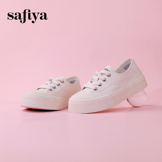 超值精选 | Safiya/索菲娅2023春夏圆头浅口透气厚底百搭休闲板鞋 SF33912283 商品图7