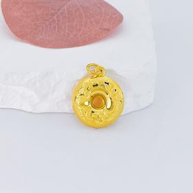 【限时克减150元】足金999.99 五9黄金空心双面龙凤平安扣吊坠(AFWJ020DZ00031)（预售产品下单后不退款不退货不换货不补差价（预售产品下单后不退款不退货不换货不补差价