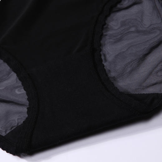 都市丽人基础系列蕾丝网布内裤女随意裁女士内裤中腰三角内裤LK42A7 商品图5