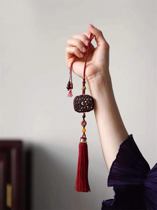 3.8cm 凤凰来仪°紫檀车挂 商品图0