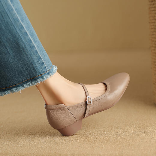 春季新款，头层羊皮浅口单鞋LG-92-596 商品图0