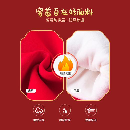 【新年穿搭❗️福气满满年服卫衣】超暖加绒卫衣，马年元素点缀，过年身穿惹眼❗️宝宝冬装儿童过年上衣冬季女童拜年服潮 商品图3
