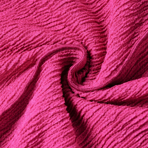 剩S/M 米思阳2025秋季新款时尚气质肌理感T恤修身弹力纯色开叉上衣0294 商品图3