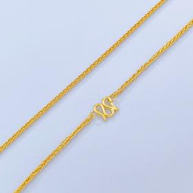 【限时克减150元】足金999.9 圆肖邦链项链(XL00014-11)补差价）补差价）预售产品下单后不退款不退货不换货不补差价