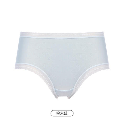 都市丽人基础系列薄透丝滑内裤女提花女士内裤速干中腰平角内裤LK42A1 商品图7