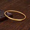 【限时克减150元】足金999.9 【油亮实心】古法传承(面宽约2.4-2.6mm)古法光圈古法素圈固口古法手镯(GFSZW00020-06)（预售产品下单后不退款不退货不换货不补差价） 商品缩略图2