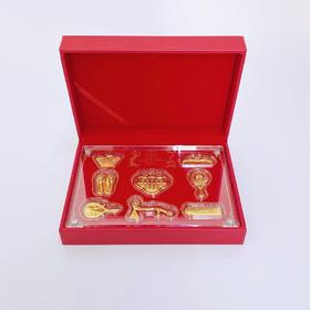 【限时克减150元】足金999 #婚庆 婚庆八宝摆件婚庆礼盒陪嫁嫁妆订婚摆件礼盒（配精美包装、NGTC国检证书）(ATBJ00004)（预售产品下单后不退款不退货不换货不补差价）