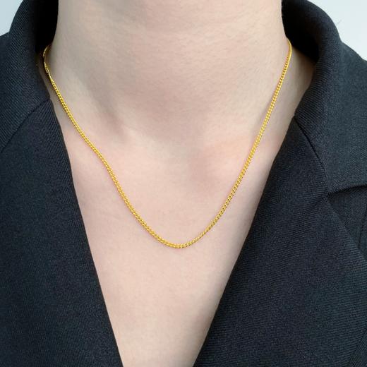 【限时克减150元】足金999.9 侧身链项链(XL00015-05)补差价）预售产品下单后不退款不退货不换货不补差价 商品图2