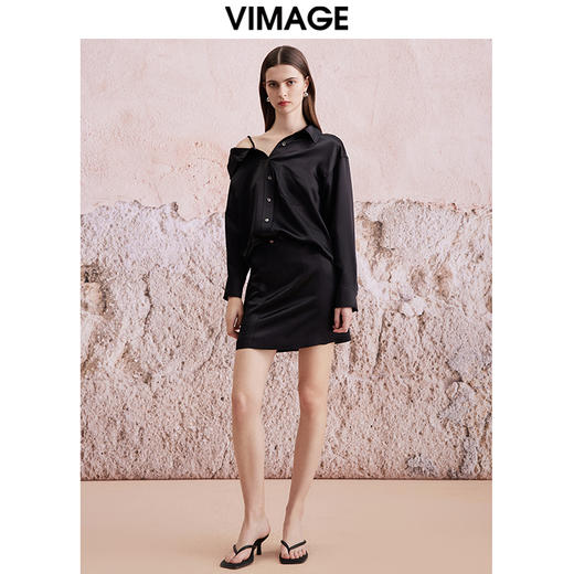VIMAGE纬漫纪春季新款时尚大方修身显瘦通勤衬衫V2109704 商品图1
