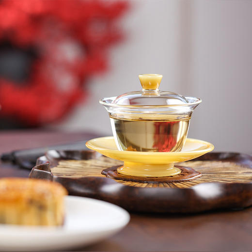 禾器晶彩·源荷盖碗 玻璃茶具 茶器 建议容量：165ml 商品图10