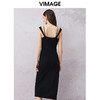 VIMAGE纬漫纪夏季新款显瘦洋气吊带连衣裙V2107709 商品缩略图3