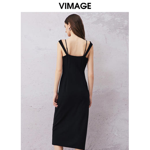 VIMAGE纬漫纪夏季新款显瘦洋气吊带连衣裙V2107709 商品图3