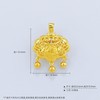 【限时克减150元】足金999 #儿童/宝宝 5G黄金镂空双面铃铛如意福字锁包吊坠(AG5GDZ00137-2)（预售产品下单后不退款不退货不换货不补差价） 商品缩略图3
