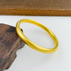 【限时克减150元】足金999.9 【油亮版本】古法传承半空心古法光圈古法素圈泥鳅背宽面光圈手镯扁素圈固口古法手镯(AIGFSZ00054-3)（预售产品下单后不退款不退货不换货不补差价）