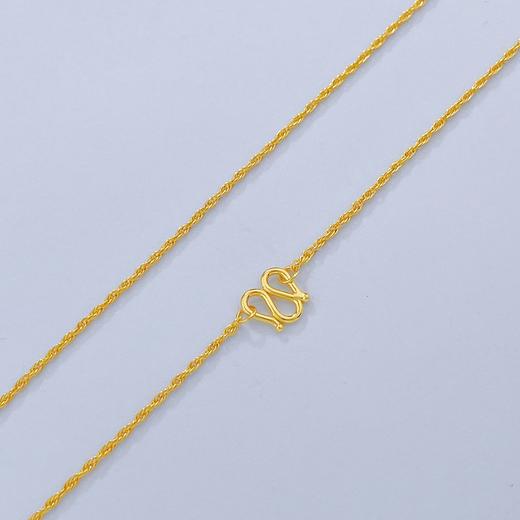 【限时克减150元】足金999.9 仿绳链项链(XL00009-08)补差价）补差价）预售产品下单后不退款不退货不换货不补差价 商品图0