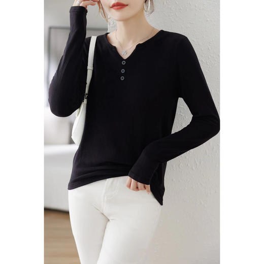 女士圆领羊毛套头衫柔软亲肤手感好[FF24802] 商品图2