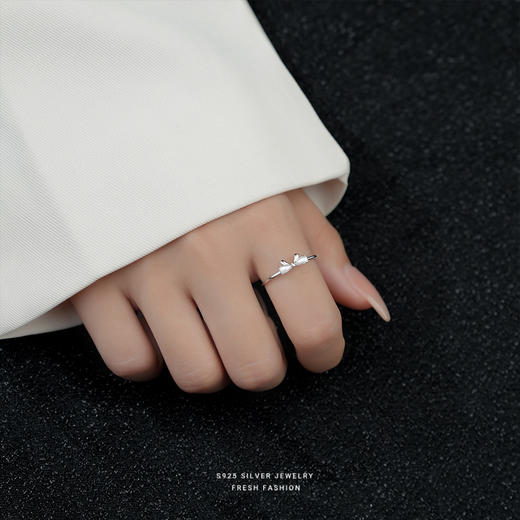 【佳清】S925银贝母蝴蝶结戒指【YXS-K1121】 商品图1
